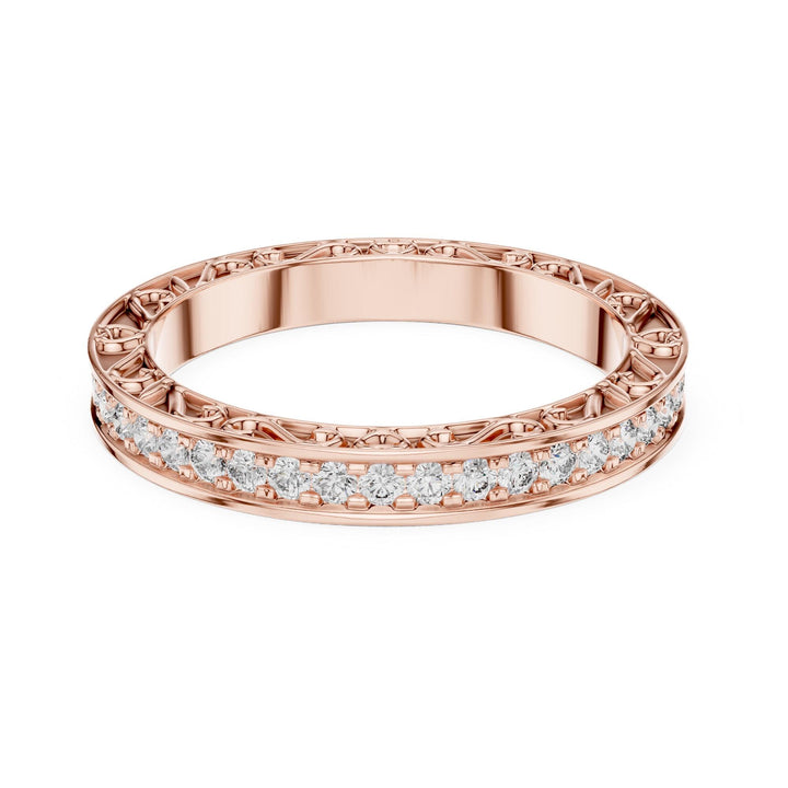 Round Cut Lab Grown Diamond Full Eternity Band, 0.50ct Total, Solid Gold