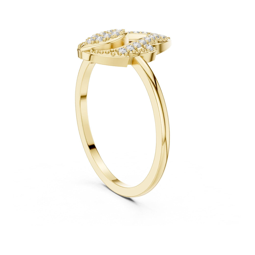 Round Cut Lab Grown Diamond Cluster Ring, 0.14ct Total, Solid Gold