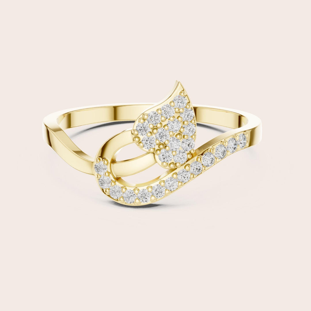Round Cut Lab Grown Diamond Cluster Ring, 0.16ct Total, Solid Gold