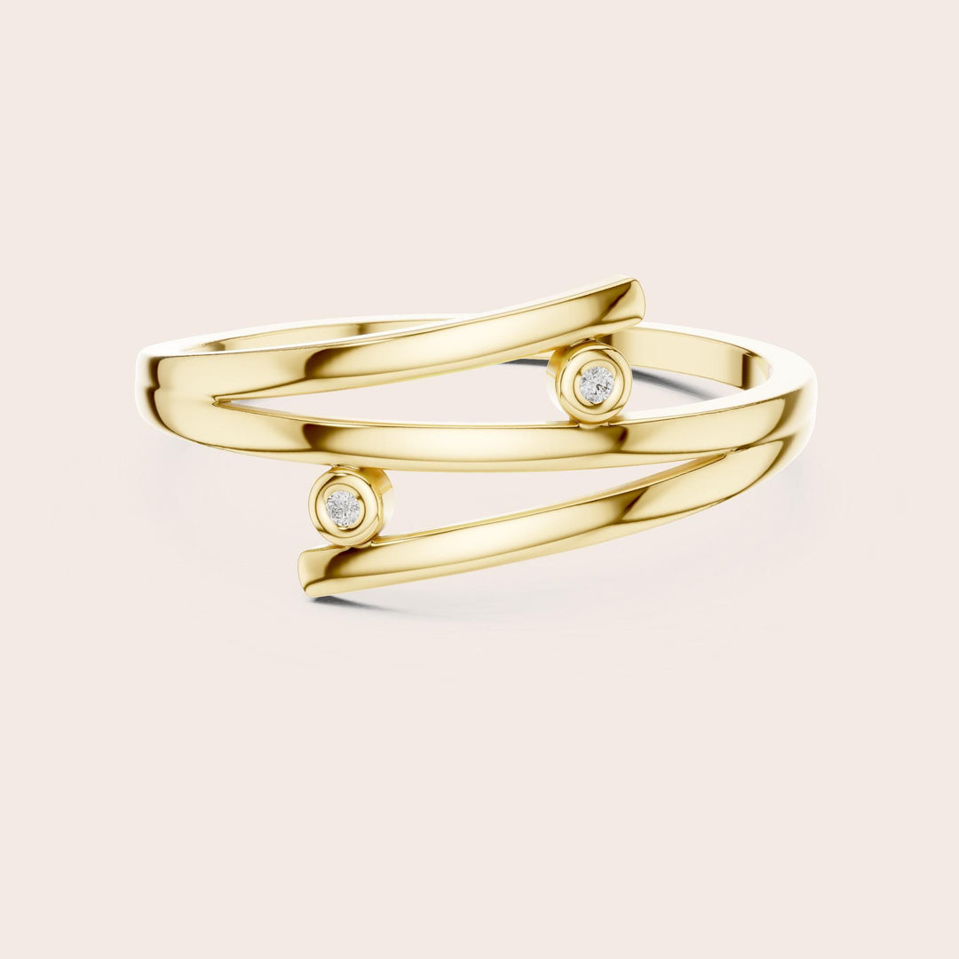 Round Cut Lab Grown Diamond Cluster Ring, 0.02ct Total, Solid Gold