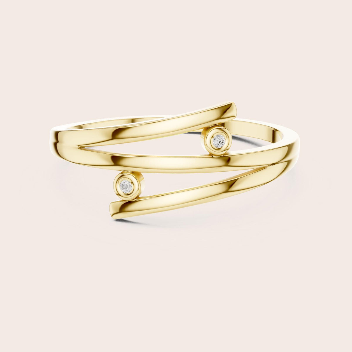 Round Cut Lab Grown Diamond Cluster Ring, 0.02ct Total, Solid Gold