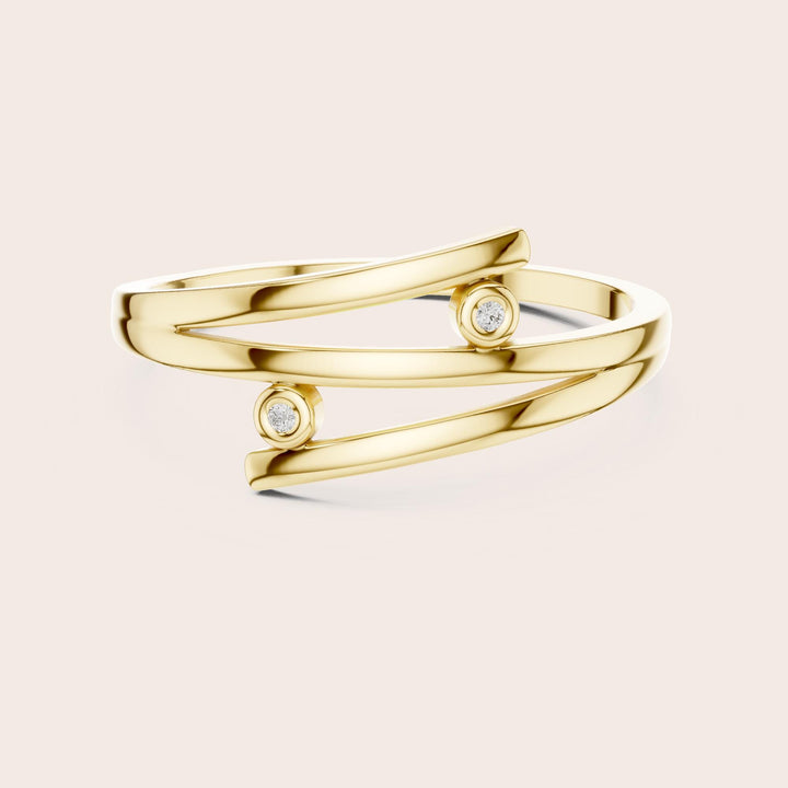 Round Cut Lab Grown Diamond Cluster Ring, 0.02ct Total, Solid Gold
