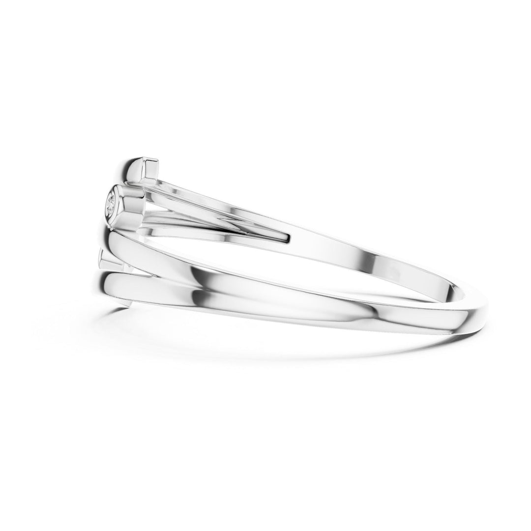 Round Cut Lab Grown Diamond Cluster Ring, 0.02ct Total, Solid Gold