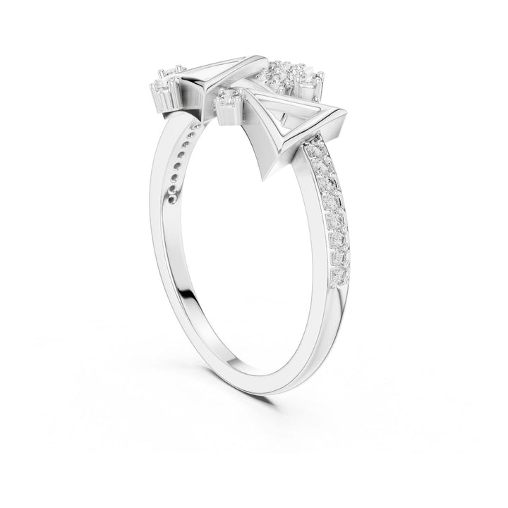 Round Cut Lab Grown Diamond Half Eternity Band, 0.25ct Total, Solid Gold