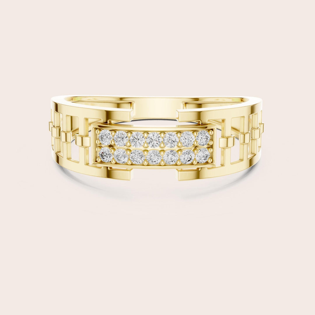 Round Cut Lab Grown Diamond Cluster Ring, 0.17ct Total, Solid Gold