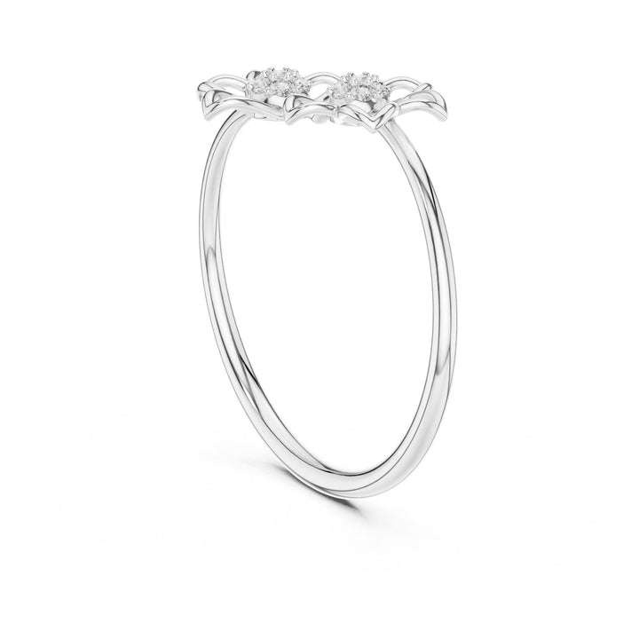 Round Cut Lab Grown Diamond Cluster Ring, 0.06ct Total, Solid Gold