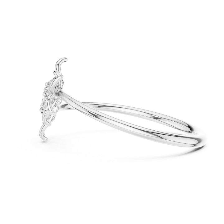 Round Cut Lab Grown Diamond Cluster Ring, 0.06ct Total, Solid Gold