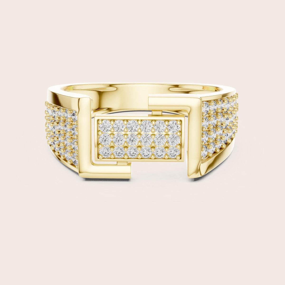 Round Cut Lab Grown Diamond Half Eternity Band, 0.79ct Total, Solid Gold