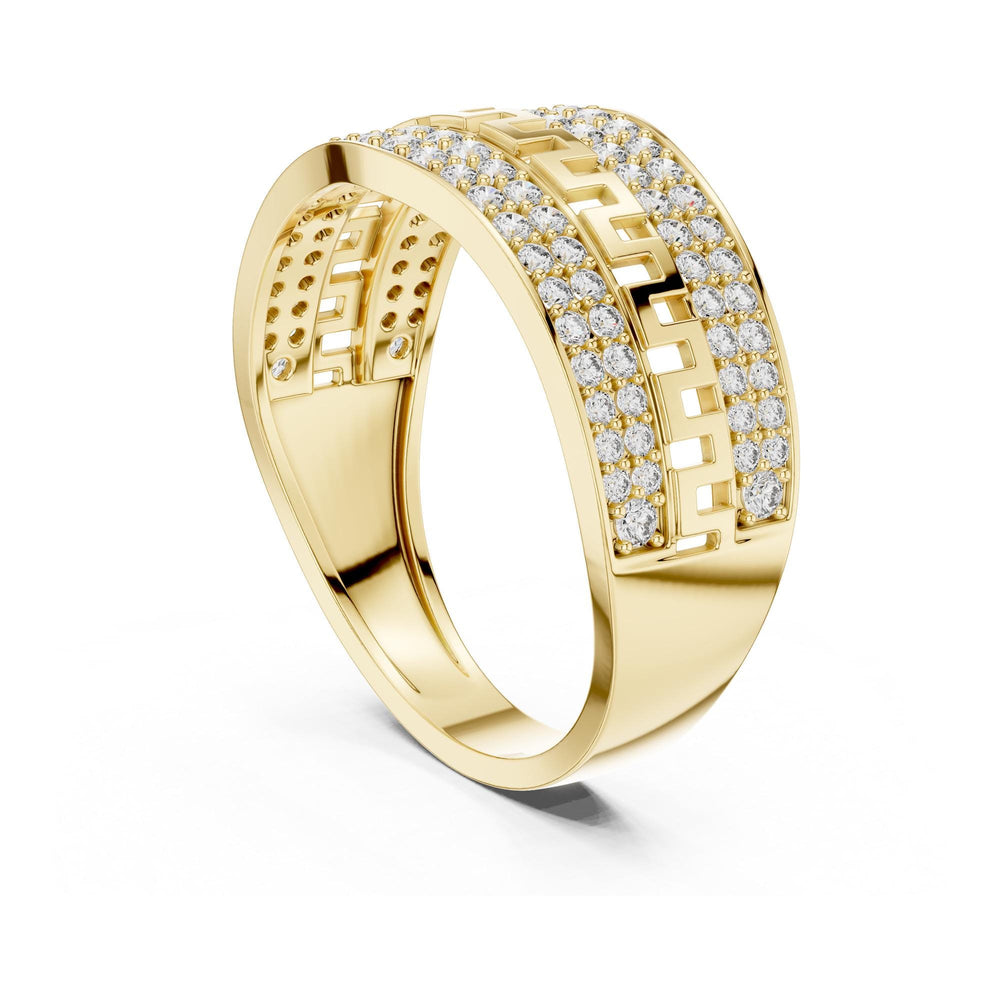 Round Cut Lab Grown Diamond Half Eternity Band, 0.68ct Total, Solid Gold