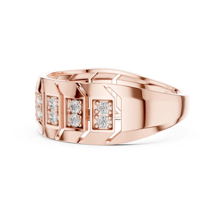 Round Cut Lab Grown Diamond Half Eternity Band, 0.32ct Total, Solid Gold