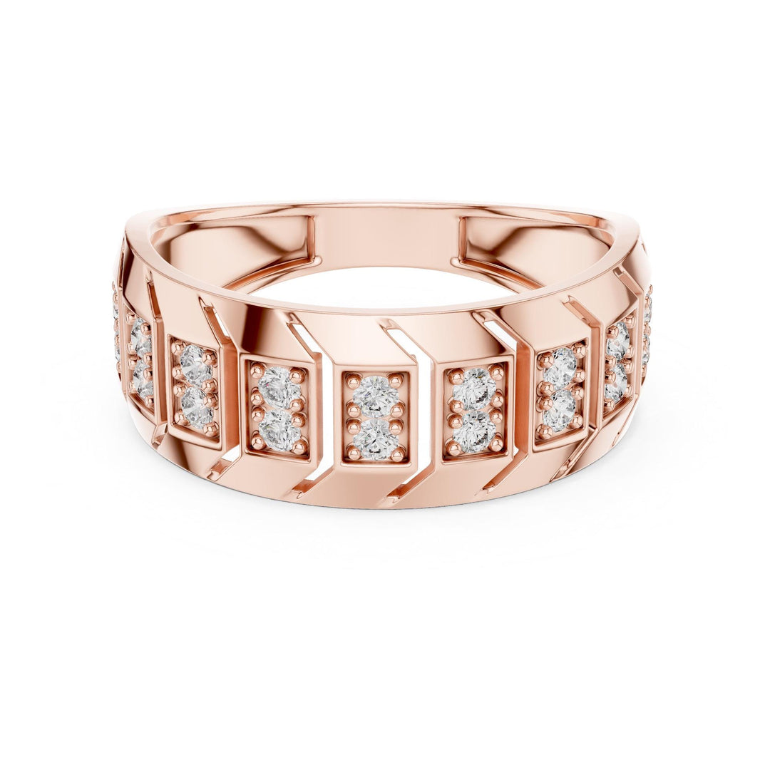 Round Cut Lab Grown Diamond Half Eternity Band, 0.32ct Total, Solid Gold