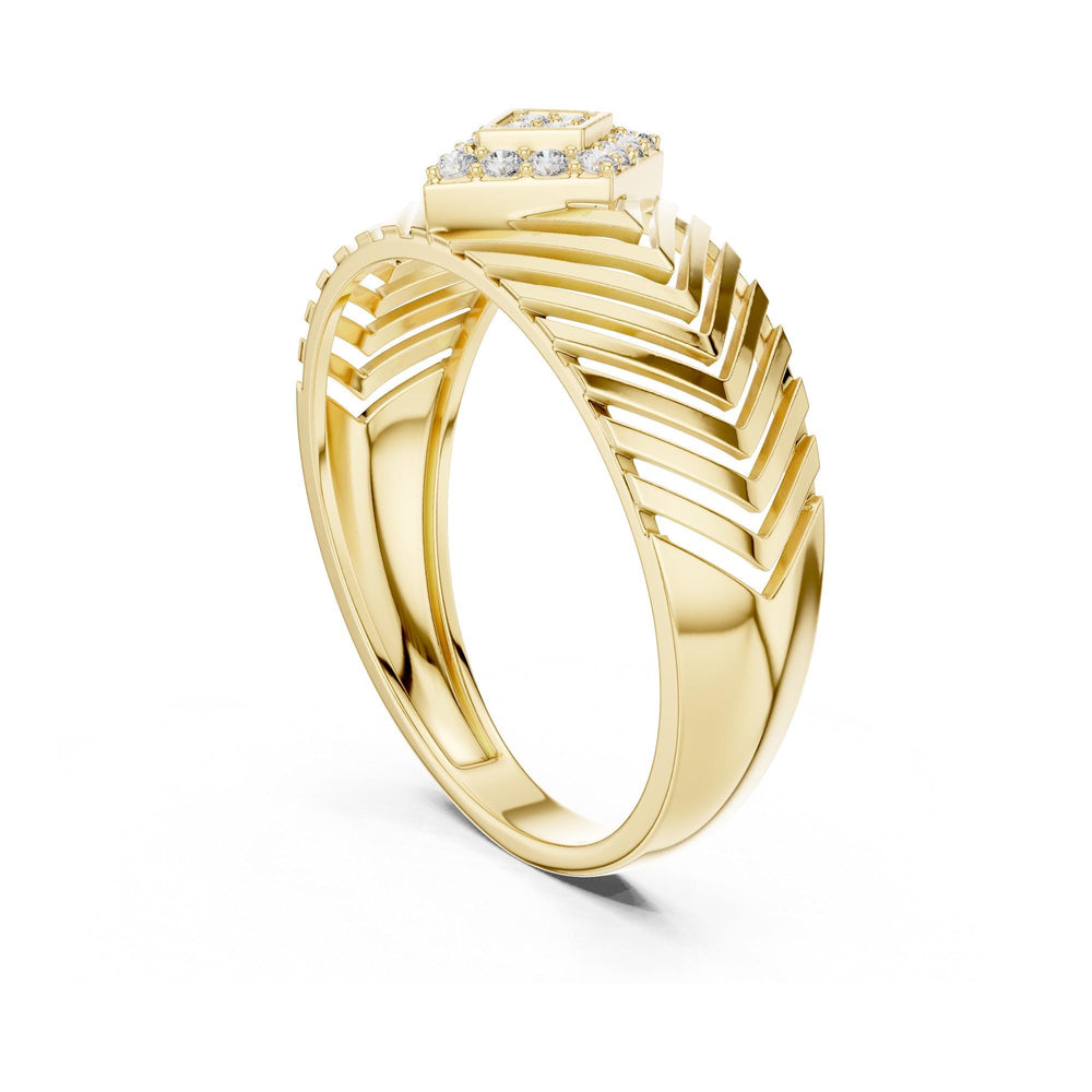 Round Cut Lab Grown Diamond Cluster Ring, 0.13ct Total, Solid Gold