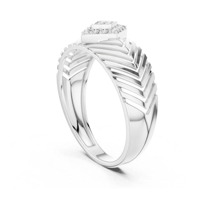 Round Cut Lab Grown Diamond Cluster Ring, 0.13ct Total, Solid Gold
