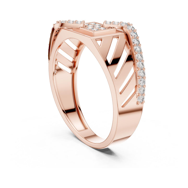 Round Cut Lab Grown Diamond Half Eternity Band, 0.34ct Total, Solid Gold