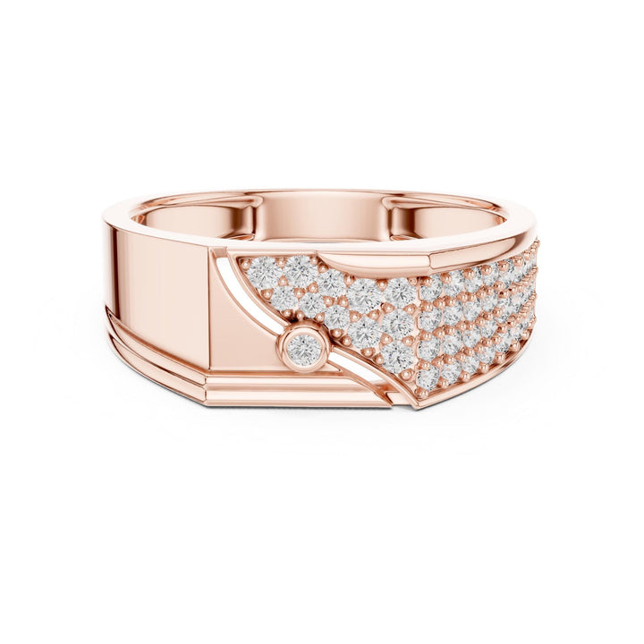 Round Cut Lab Grown Diamond Cluster Ring, 0.42ct Total, Solid Gold
