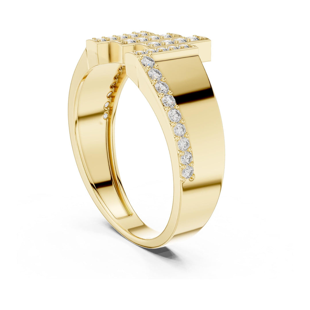 Round Cut Lab Grown Diamond Half Eternity Band, 0.39ct Total, Solid Gold