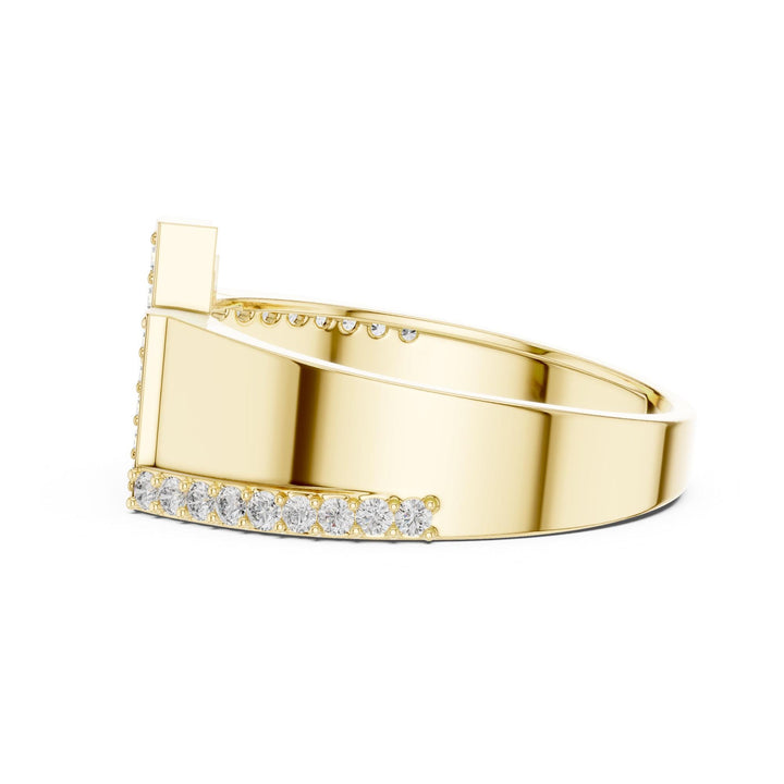 Round Cut Lab Grown Diamond Half Eternity Band, 0.39ct Total, Solid Gold
