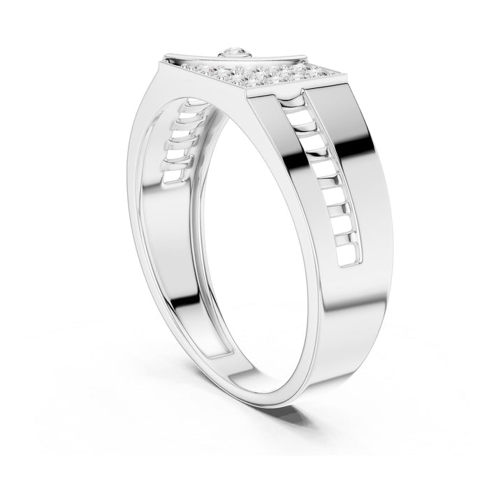 Round Cut Lab Grown Diamond Cluster Ring, 0.18ct Total, Solid Gold