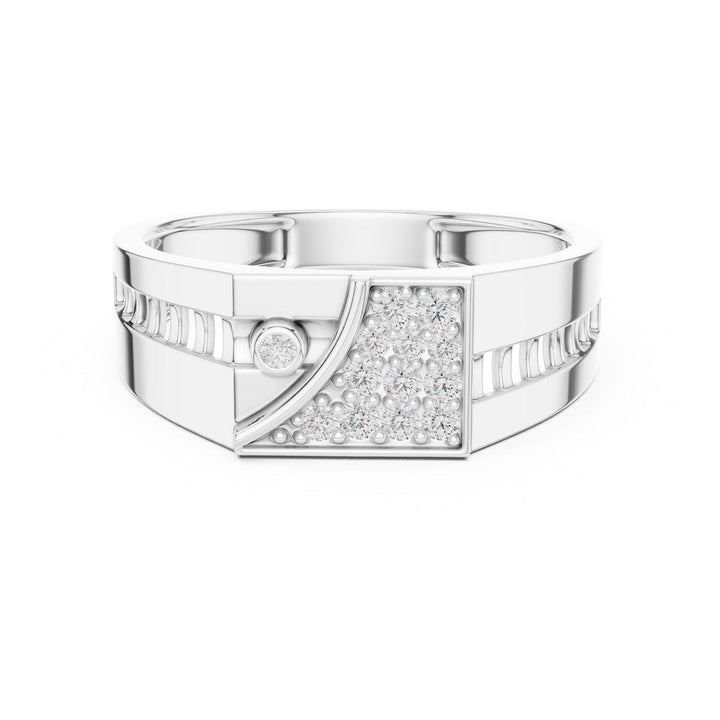 Round Cut Lab Grown Diamond Cluster Ring, 0.18ct Total, Solid Gold
