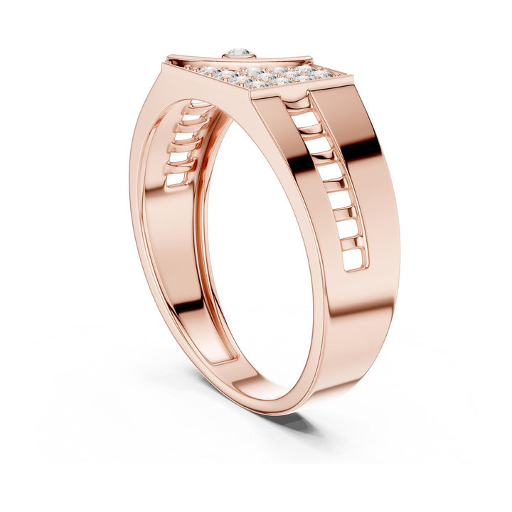 Round Cut Lab Grown Diamond Cluster Ring, 0.18ct Total, Solid Gold