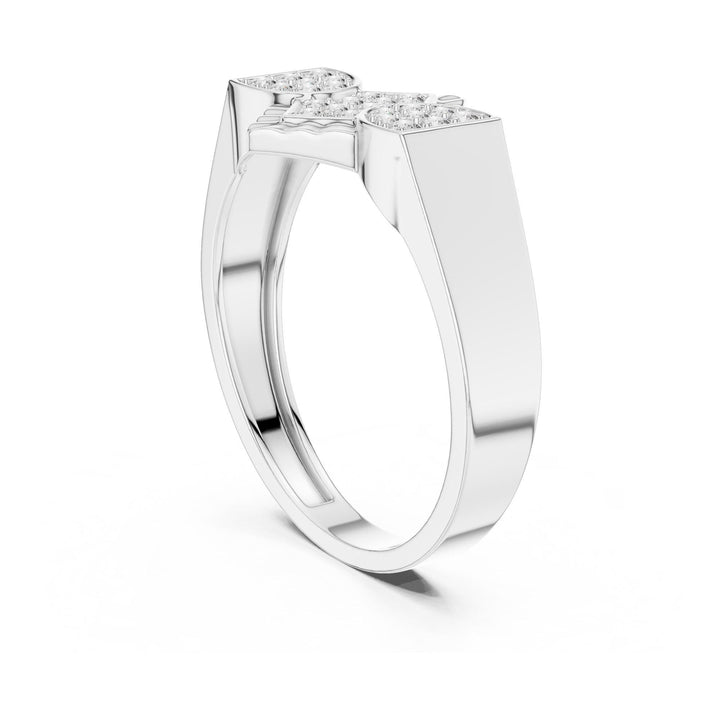 Round Cut Lab Grown Diamond Cluster Ring, 0.26ct Total, Solid Gold
