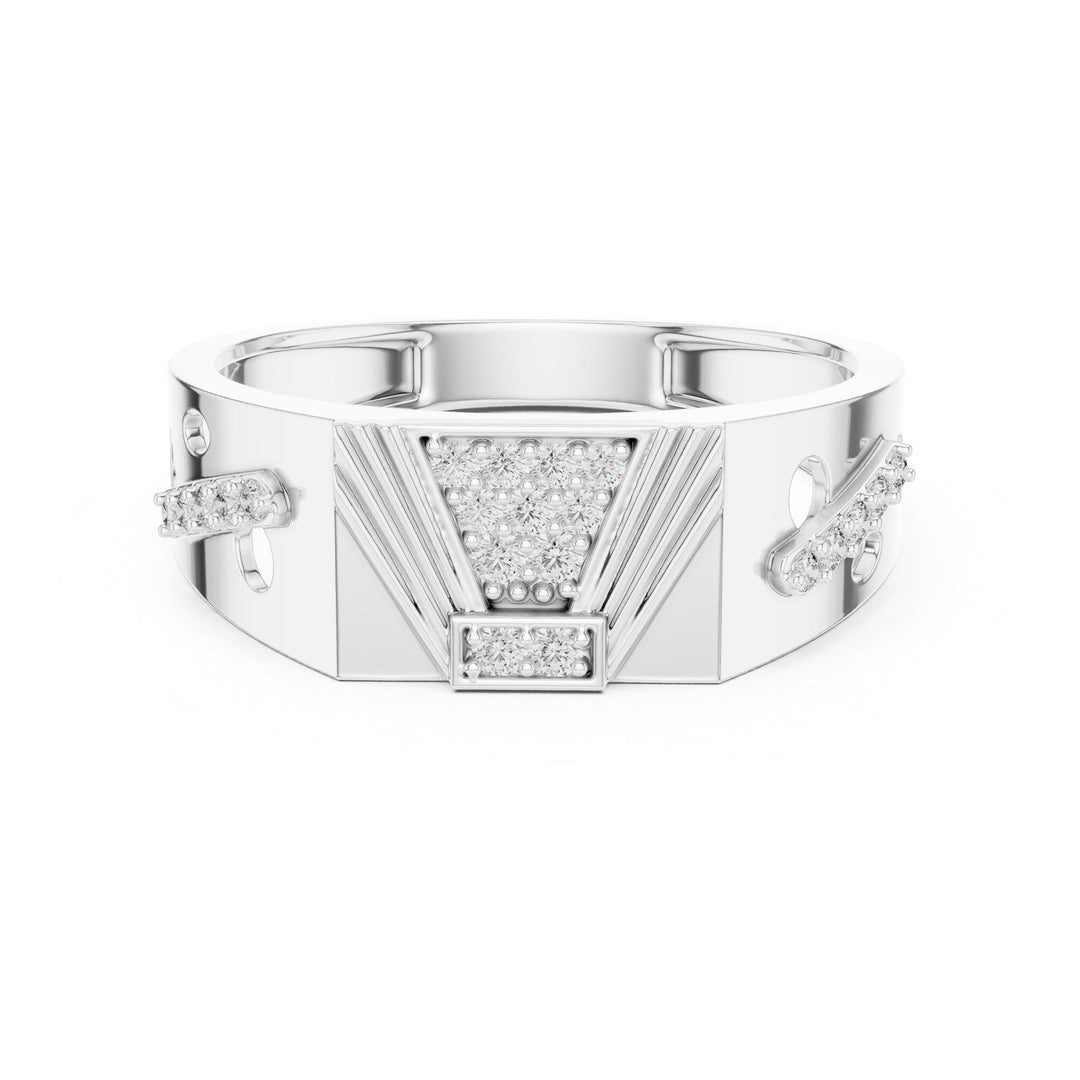 Round Cut Lab Grown Diamond Half Eternity Band, 0.18ct Total, Solid Gold
