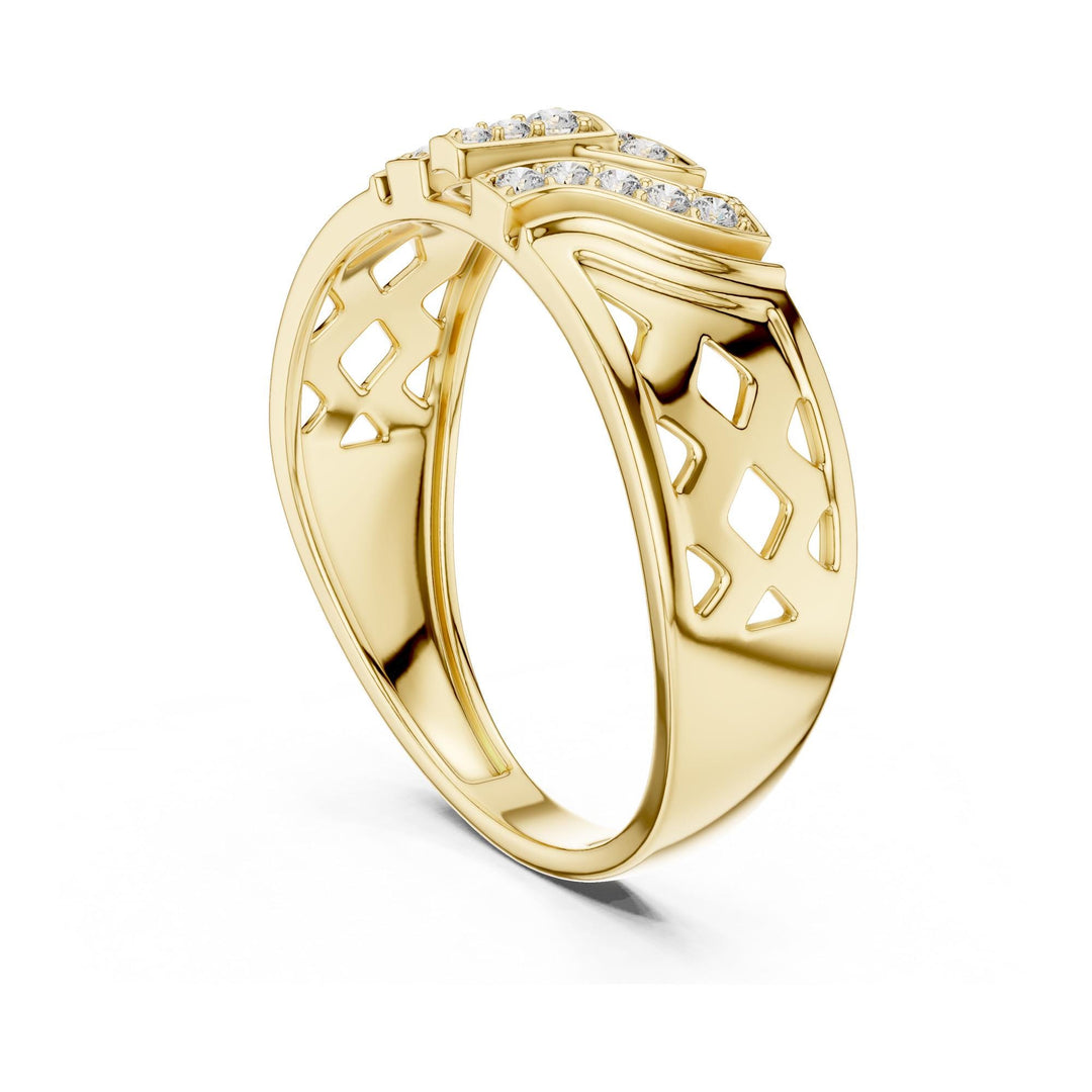Round Cut Lab Grown Diamond Cluster Ring, 0.17ct Total, Solid Gold