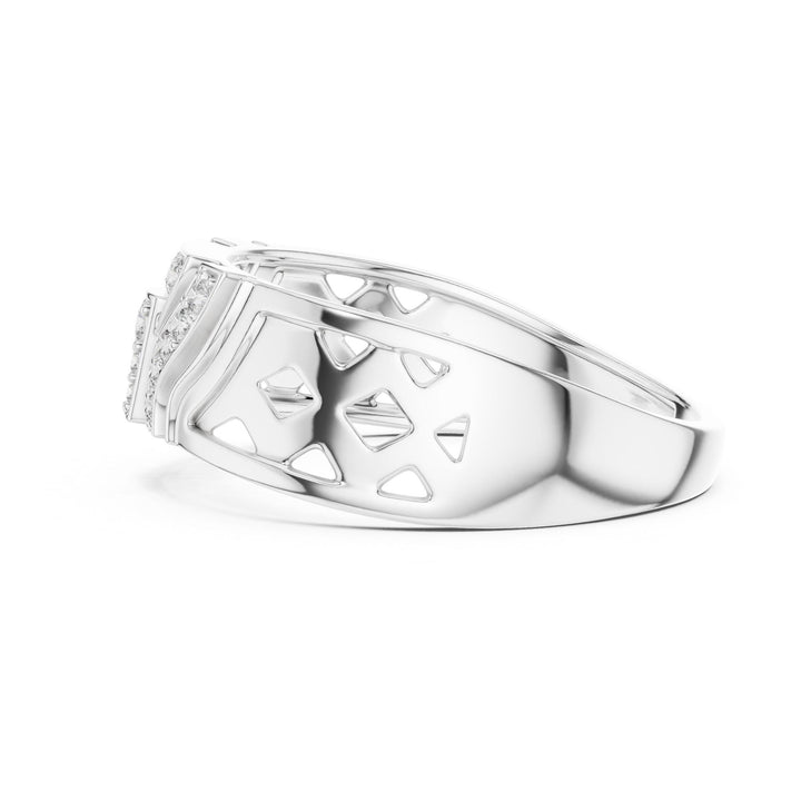 Round Cut Lab Grown Diamond Cluster Ring, 0.17ct Total, Solid Gold