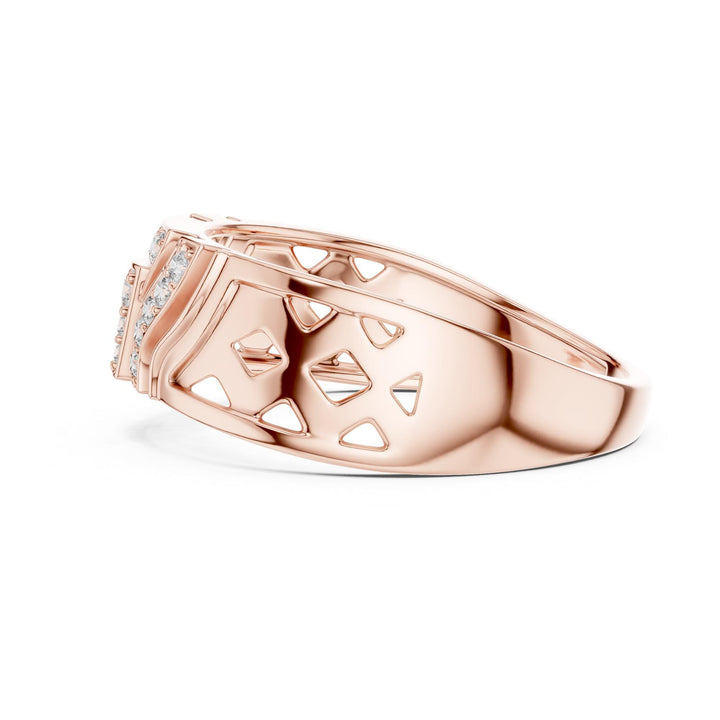 Round Cut Lab Grown Diamond Cluster Ring, 0.17ct Total, Solid Gold
