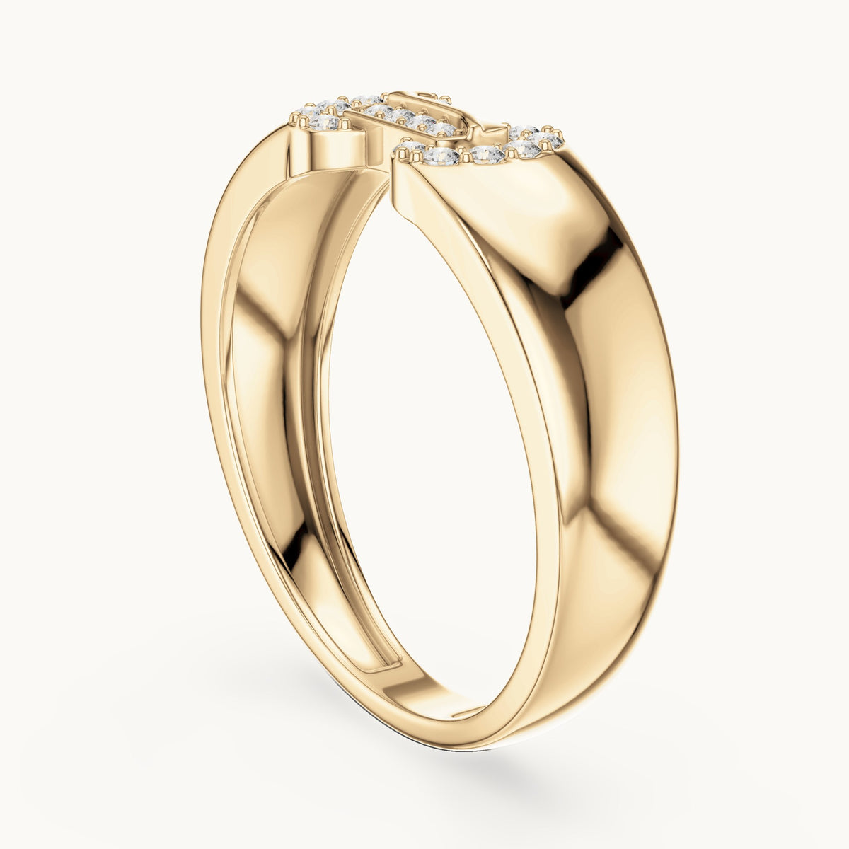 Round Cut Lab Grown Diamond Cluster Ring, 0.14ct Total, Solid Gold