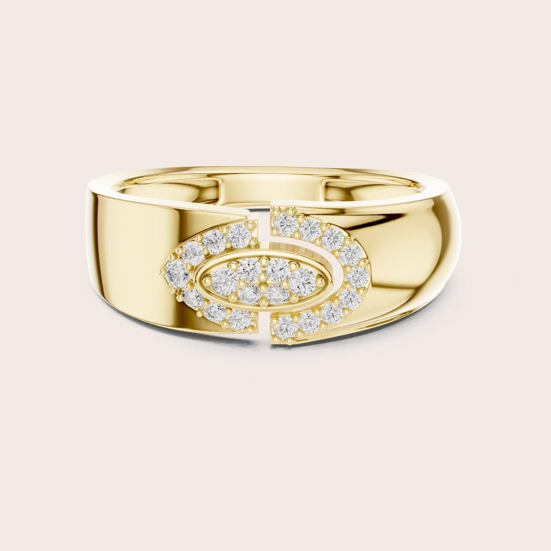 Round Cut Lab Grown Diamond Cluster Ring, 0.22ct Total, Solid Gold
