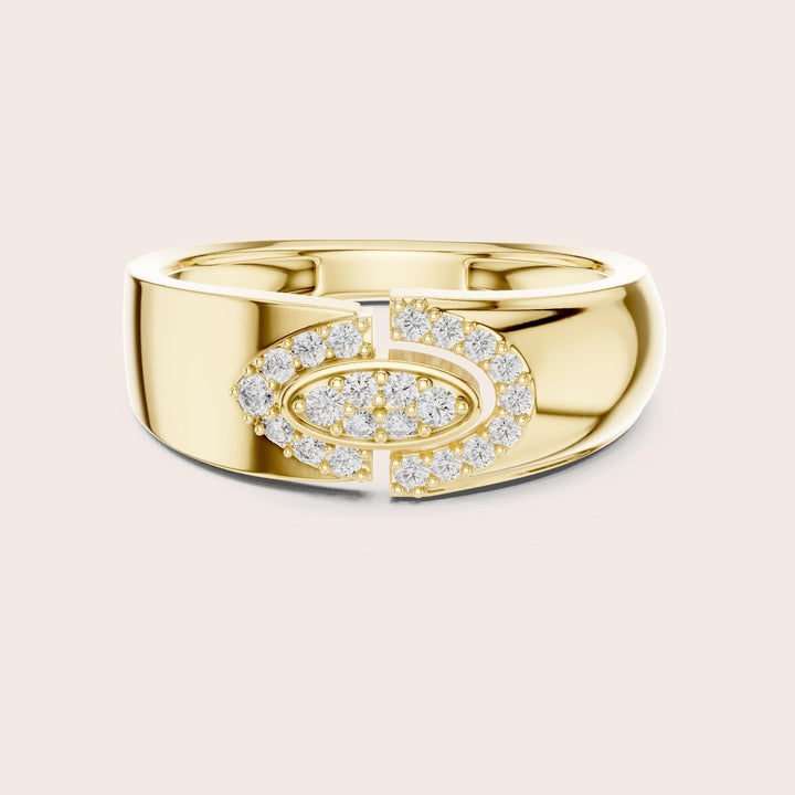 Round Cut Lab Grown Diamond Cluster Ring, 0.22ct Total, Solid Gold