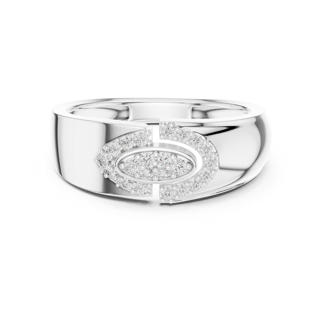 Round Cut Lab Grown Diamond Cluster Ring, 0.22ct Total, Solid Gold