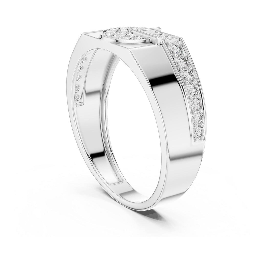 Round Cut Lab Grown Diamond Half Eternity Band, 0.40ct Total, Solid Gold