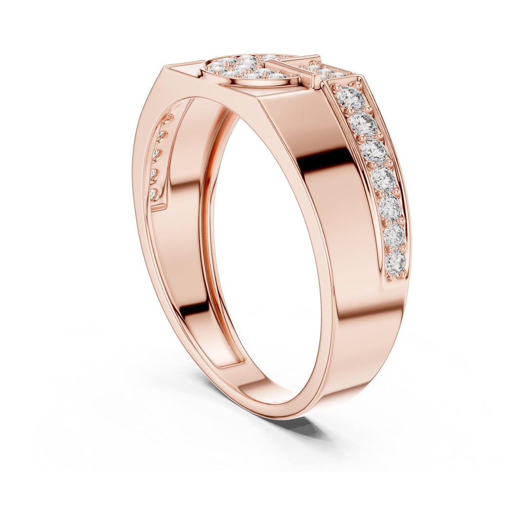 Round Cut Lab Grown Diamond Half Eternity Band, 0.40ct Total, Solid Gold