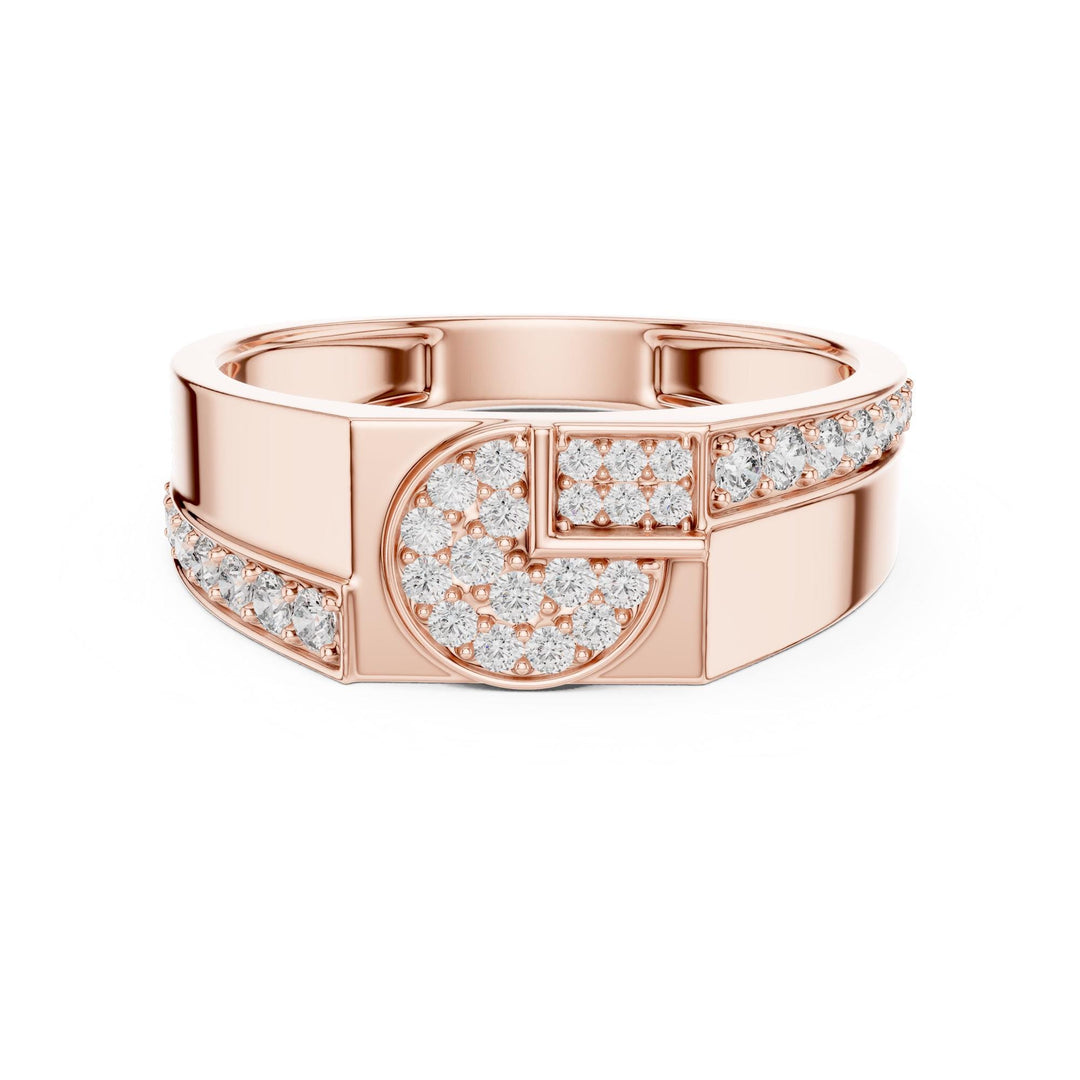 Round Cut Lab Grown Diamond Half Eternity Band, 0.40ct Total, Solid Gold