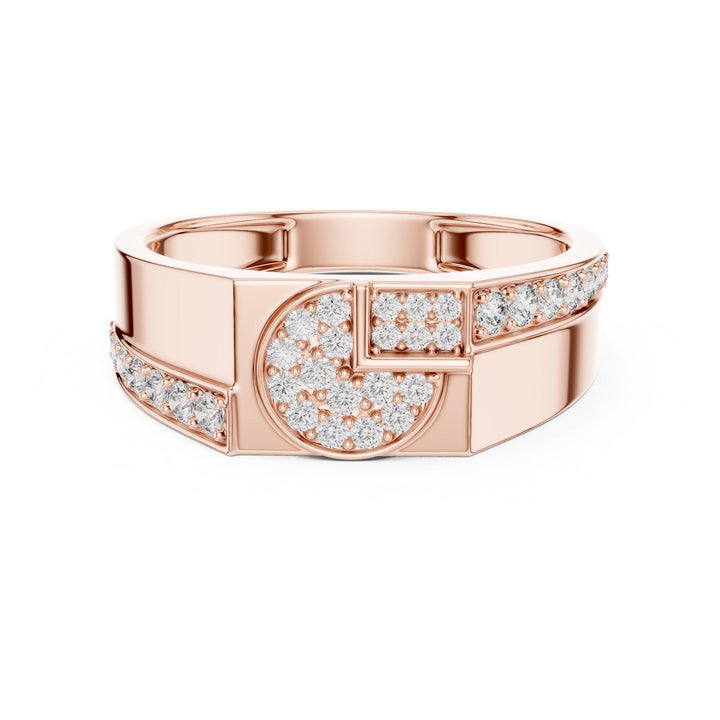 Round Cut Lab Grown Diamond Half Eternity Band, 0.40ct Total, Solid Gold