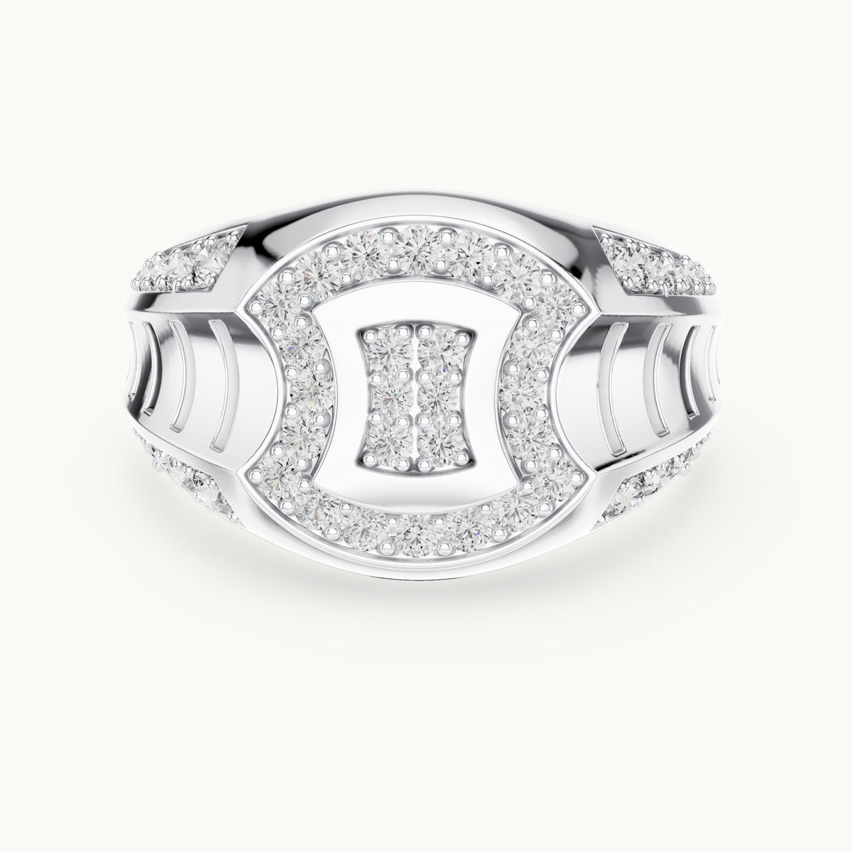 Round Cut Lab Grown Diamond Half Eternity Band, 0.81ct Total, Solid Gold