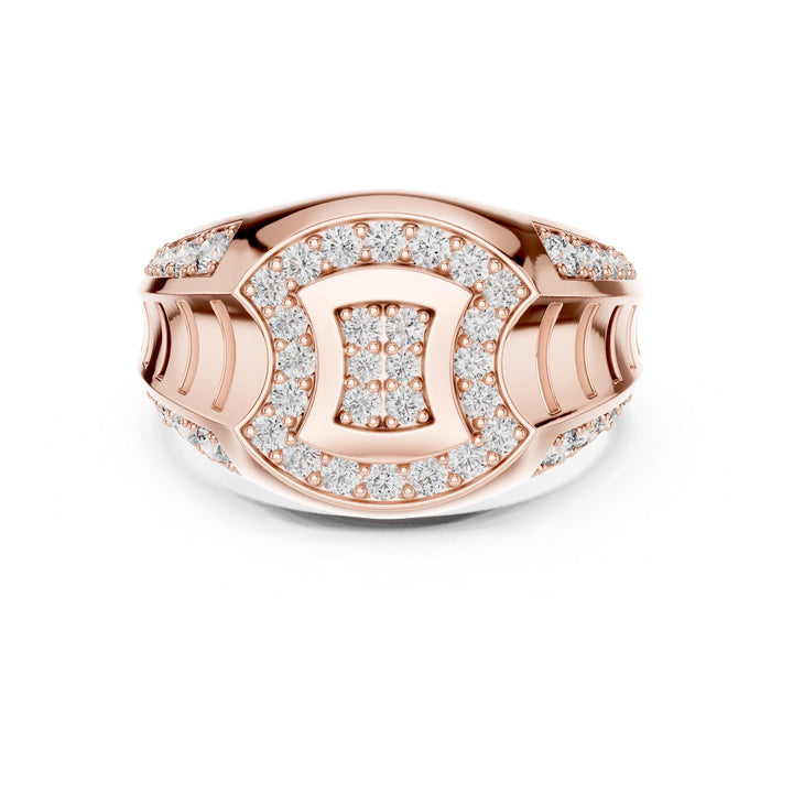 Round Cut Lab Grown Diamond Half Eternity Band, 0.81ct Total, Solid Gold