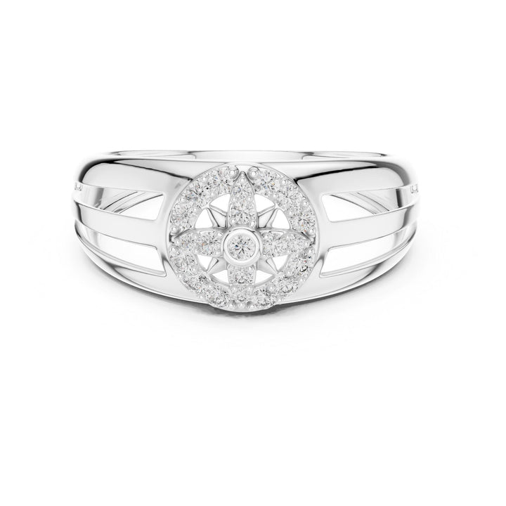 Round Cut Lab Grown Diamond Cluster Ring, 0.22ct Total, Solid Gold