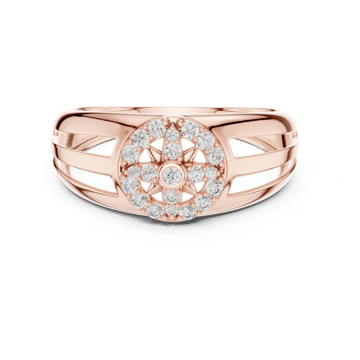 Round Cut Lab Grown Diamond Cluster Ring, 0.22ct Total, Solid Gold