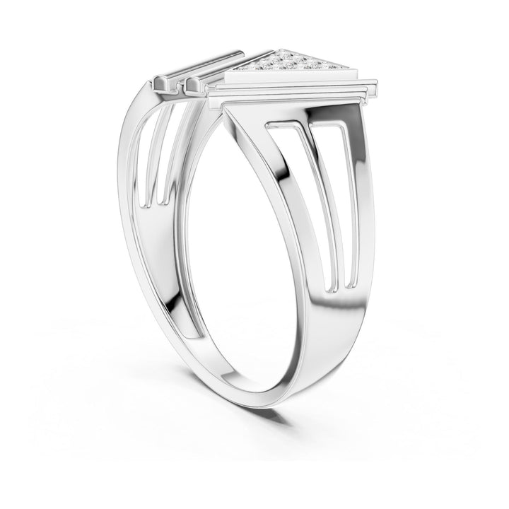 Round Cut Lab Grown Diamond Cluster Ring, 0.12ct Total, Solid Gold