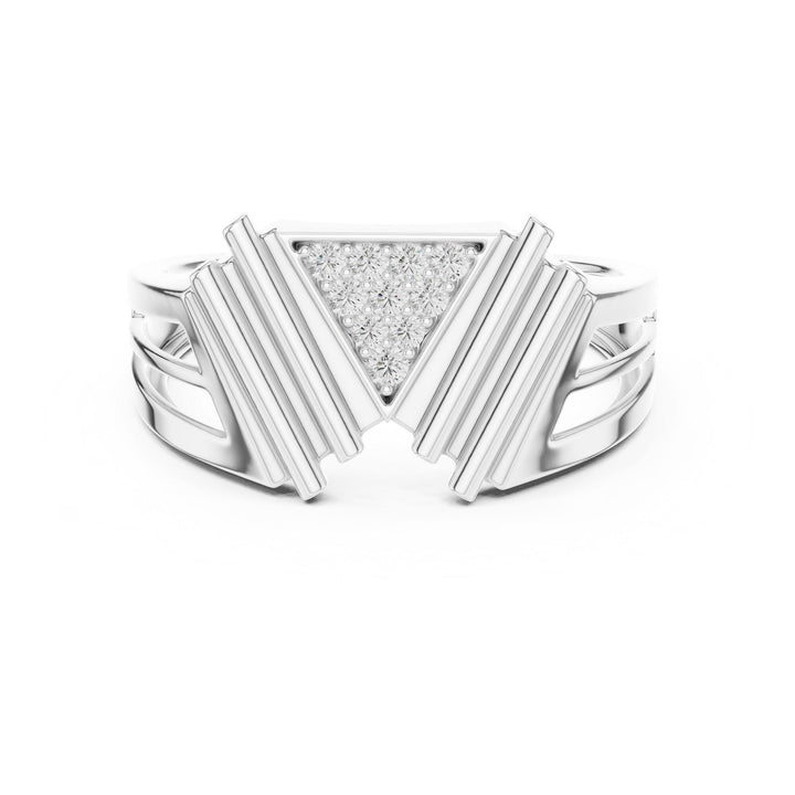 Round Cut Lab Grown Diamond Cluster Ring, 0.12ct Total, Solid Gold