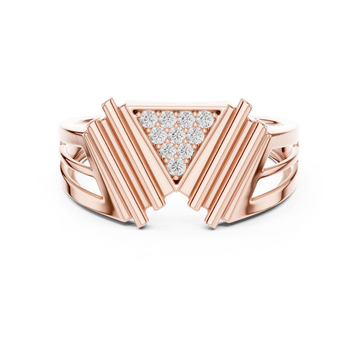 Round Cut Lab Grown Diamond Cluster Ring, 0.12ct Total, Solid Gold