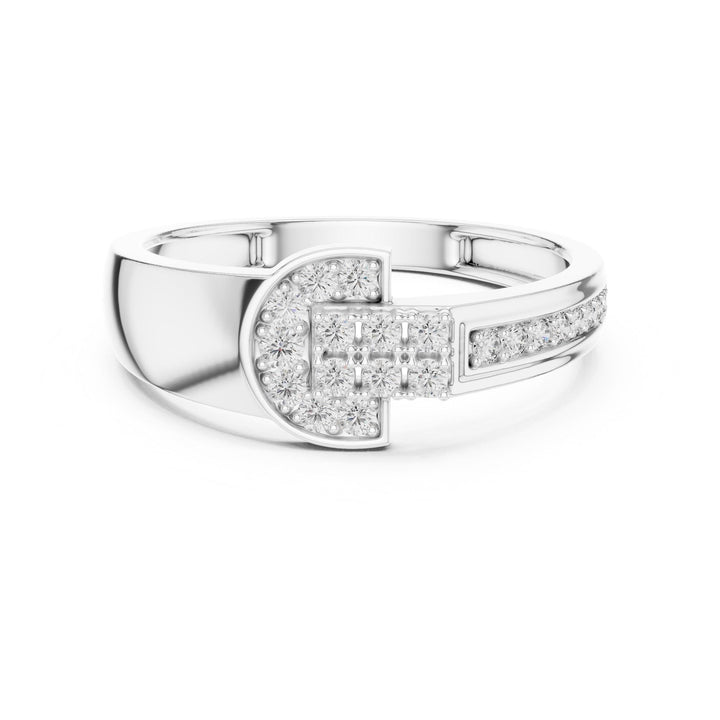 Round Cut Lab Grown Diamond Half Eternity Band, 0.25ct Total, Solid Gold