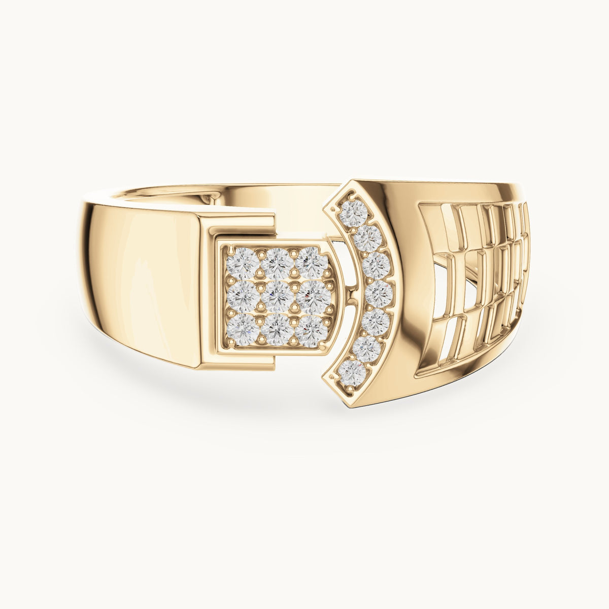 Round Cut Lab Grown Diamond Cluster Ring, 0.17ct Total, Solid Gold