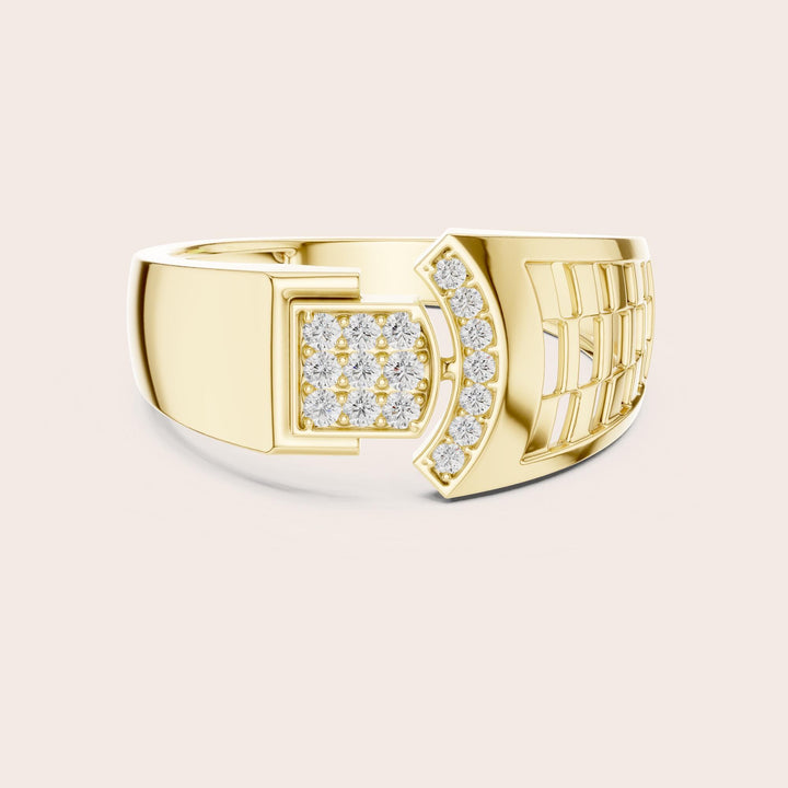 Round Cut Lab Grown Diamond Cluster Ring, 0.17ct Total, Solid Gold