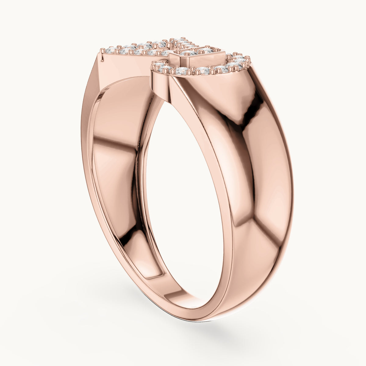 Round Cut Lab Grown Diamond Cluster Ring, 0.25ct Total, Solid Gold