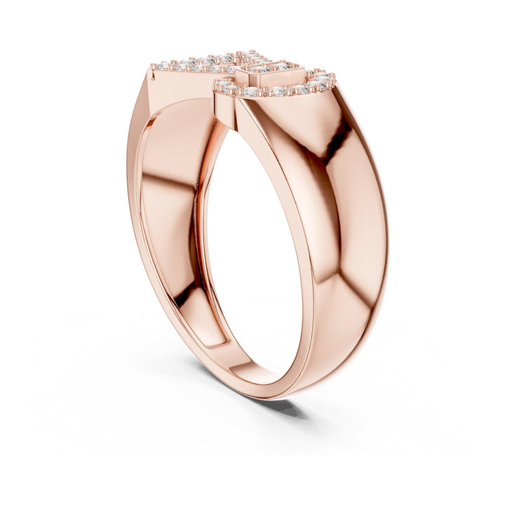 Round Cut Lab Grown Diamond Cluster Ring, 0.25ct Total, Solid Gold