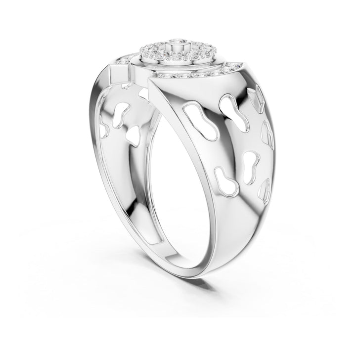 Round Cut Lab Grown Diamond Cluster Ring, 0.33ct Total, Solid Gold